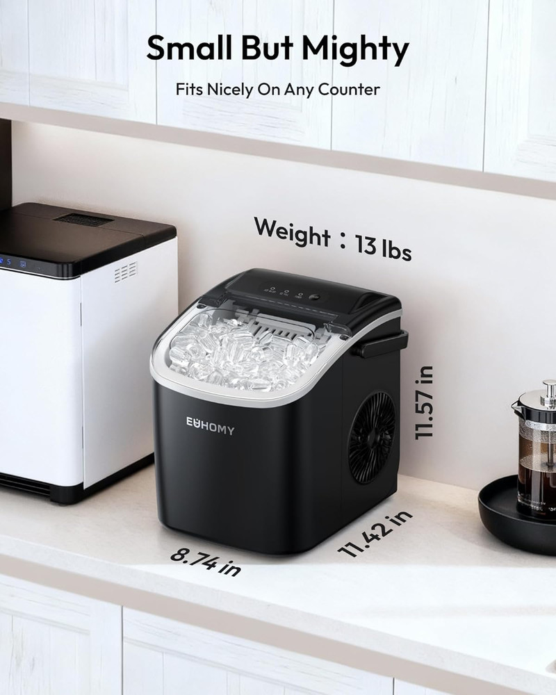 Countertop Ice Maker 26lb Portable Ice Machine 9 Cubes Auto Clean