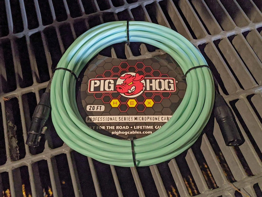 PIG HOG HEX MIC CABLE 20'