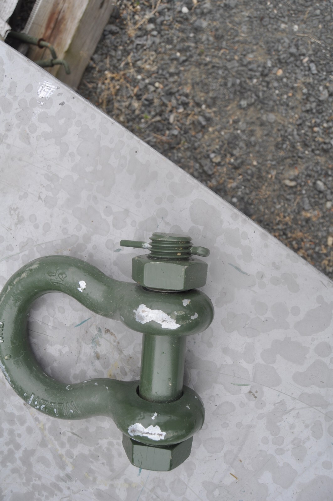 WHS 21 TON MIL SURPLUS SHACKLE BOLT AND COTTER PIN USA MADE