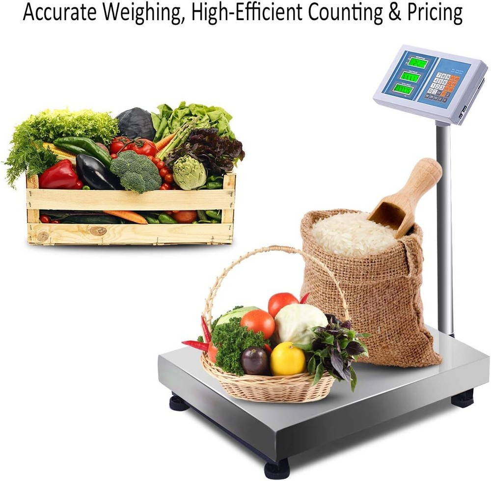 660lbs Weight Computing Digital Scale Floor Platform Scale Postal Scale LB/KG