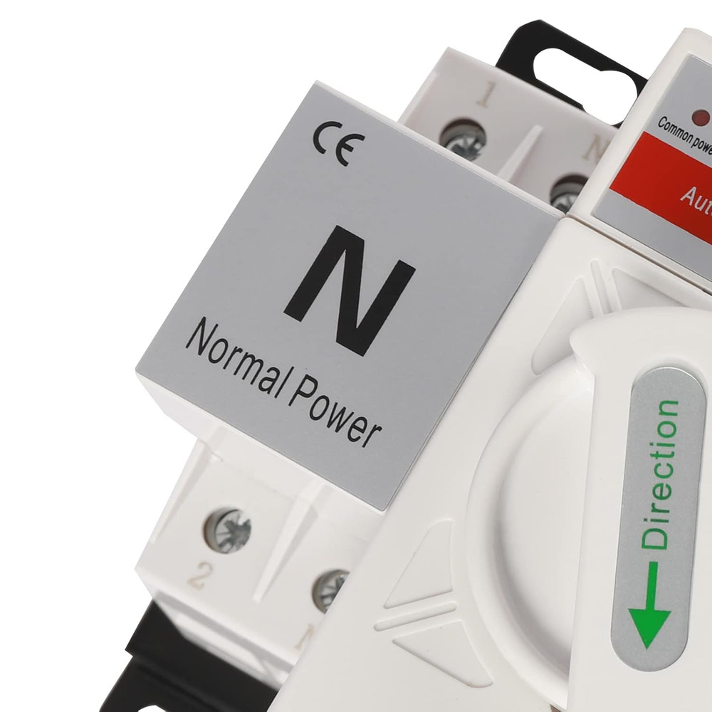 110V 2P 63A Mini Dual Power Automatic Transfer Switch, Generator Changeover Swit