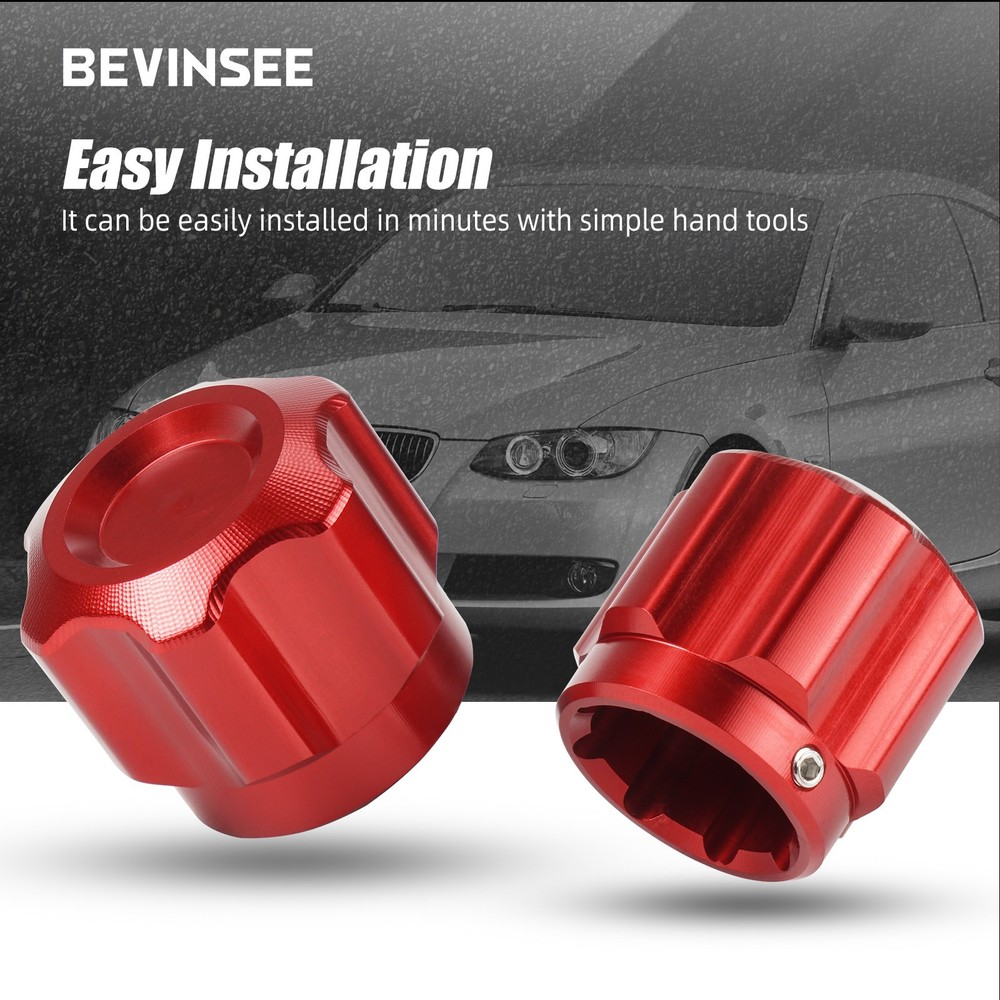 BEVINSEE Aluminum Air Conditioning A/C Valve Cap For BMW E46 E36 E60 E90 E91 E92