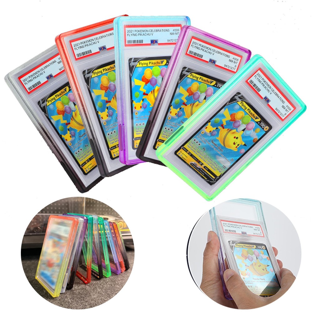 For PSA/CGC 35PT Gradient TPU Rubber Trading Cards Protector Holder Bumper Case