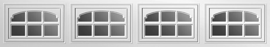 IDEAL CHARLESTON 508 Replacement Window Inserts /Short Panel Garage Door WHITE
