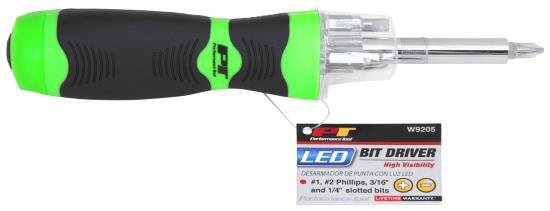Performance Tool High Visibility LED Bit Driver W9205