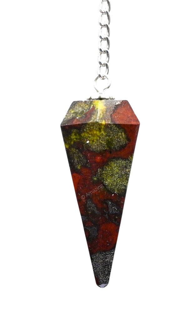 Dragon Bloodstone Dowsing Crystal Pendulum