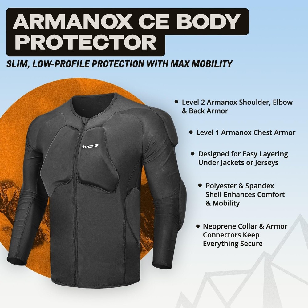 Tourmaster Armanox CE Level 2 Body Protector Black Small/Medium