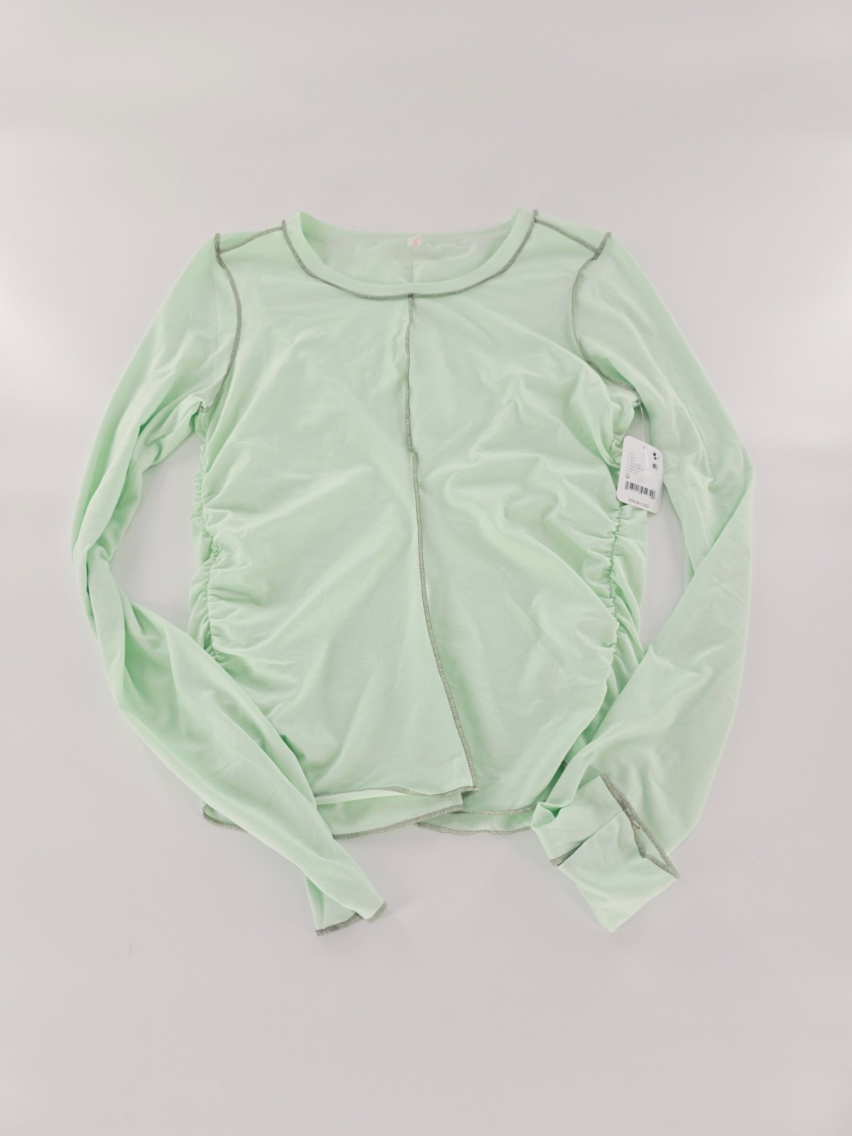 Free People FP Movement Right On Run Long Sleeve Shirt Green Blue Size Medium M