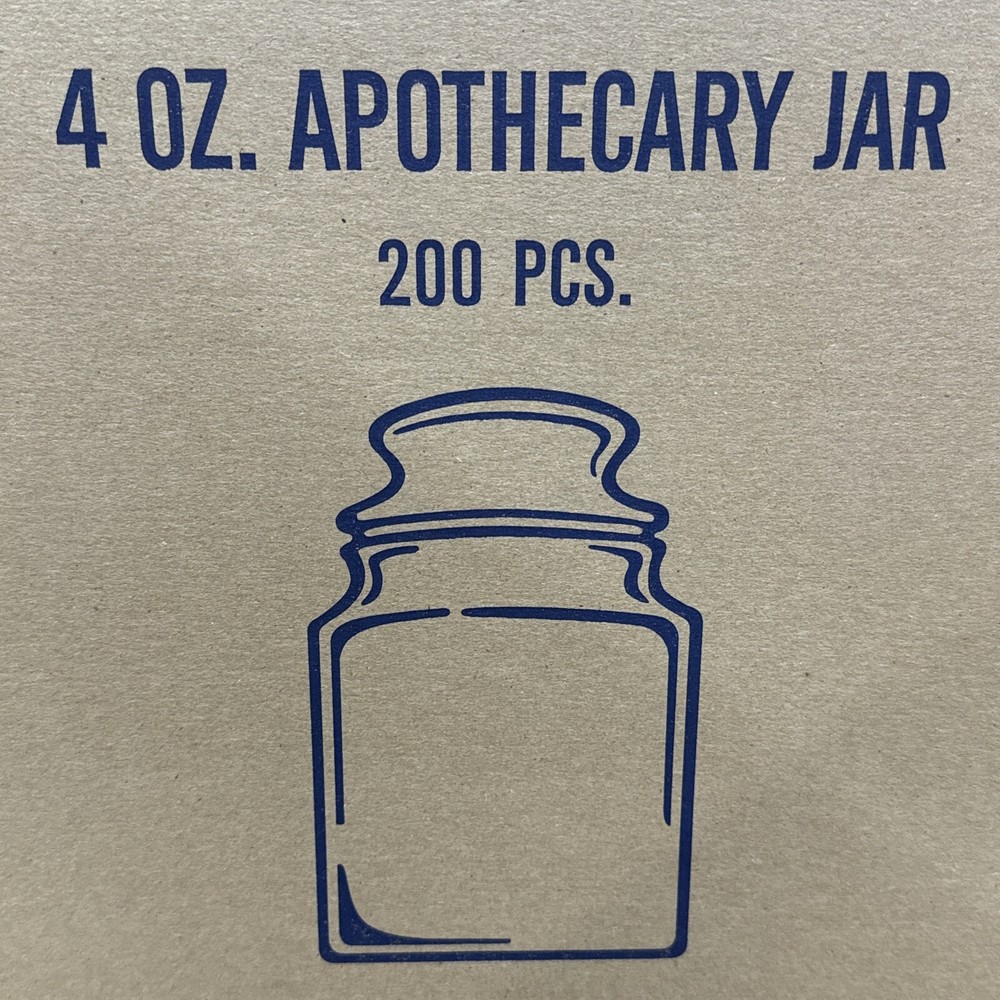 200 Bulk 4 oz. Clear Plastic Jar with Lid Clear Plastic Apothecary Jars NEW