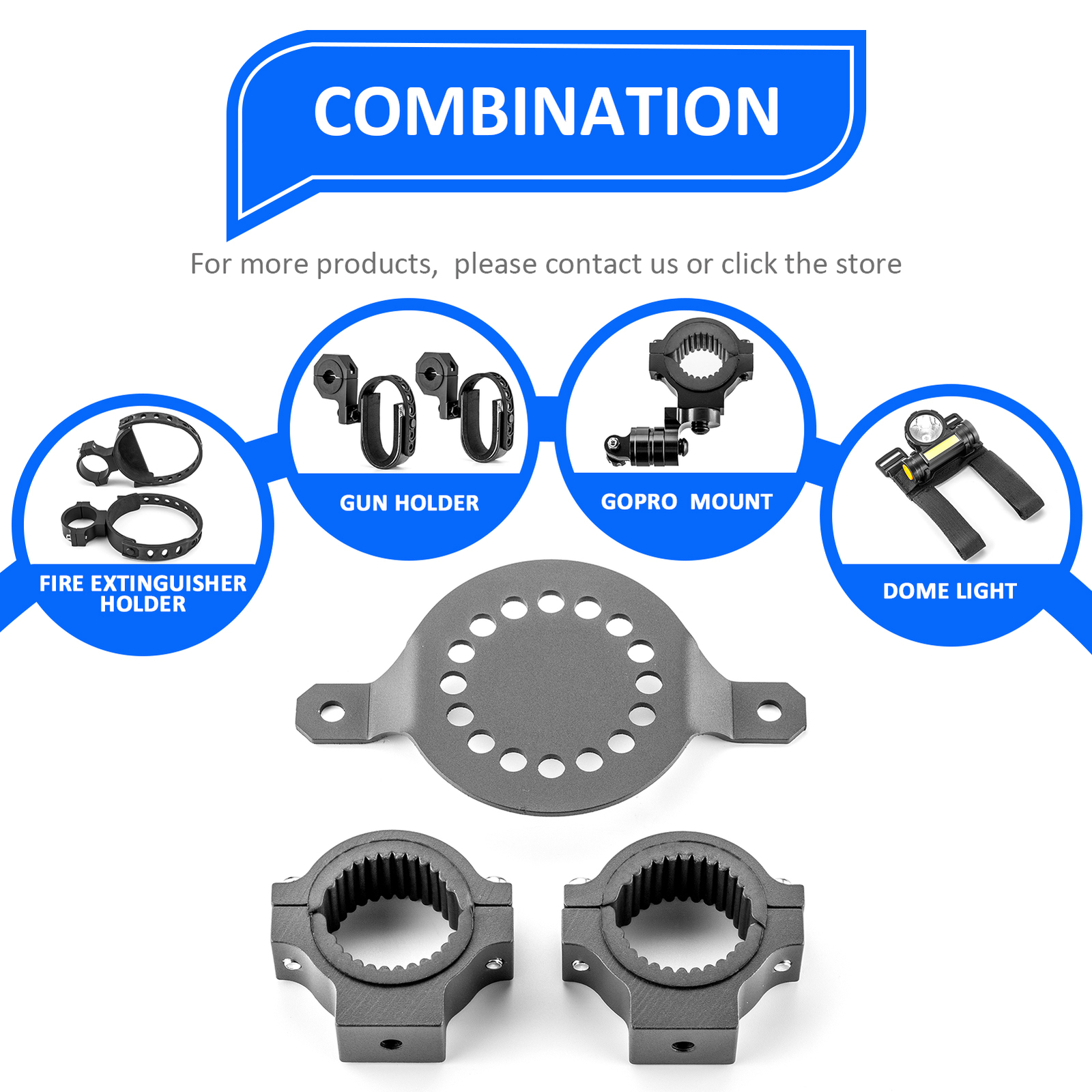 Gas Can Mount Gas Tank Cans Holder For Polaris RZR Can Am Maverick X3 UTV ATV