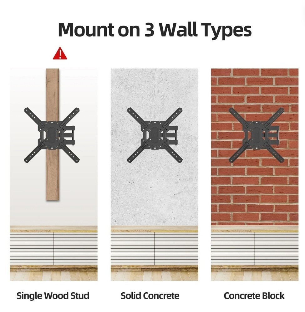 MountFTV K939 Full Motion TV Wall Mount 360 Rotation Bracket