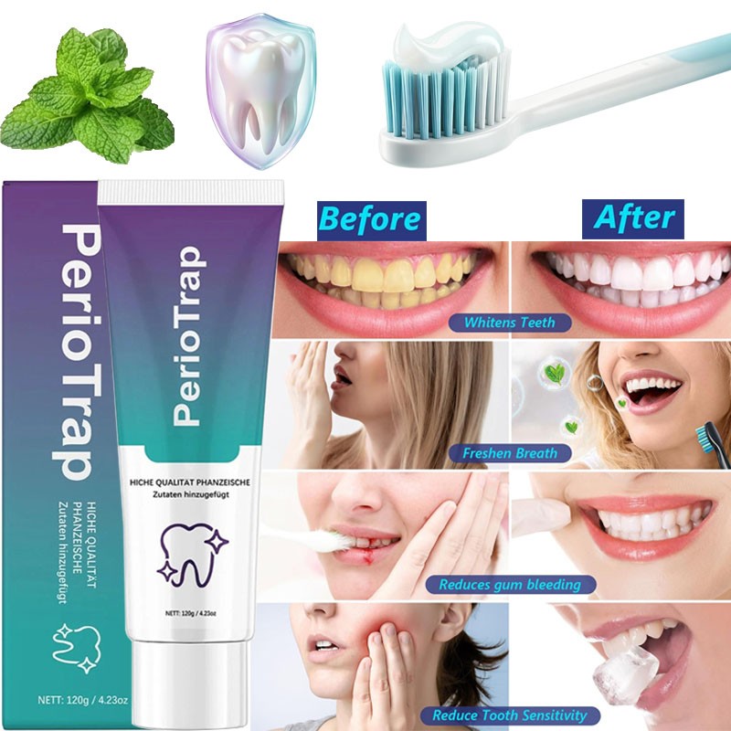 1-5PCS PerioTrap Mint Flavor Gum Toothpaste Cleaning Toothpaste Sensitive Teeth