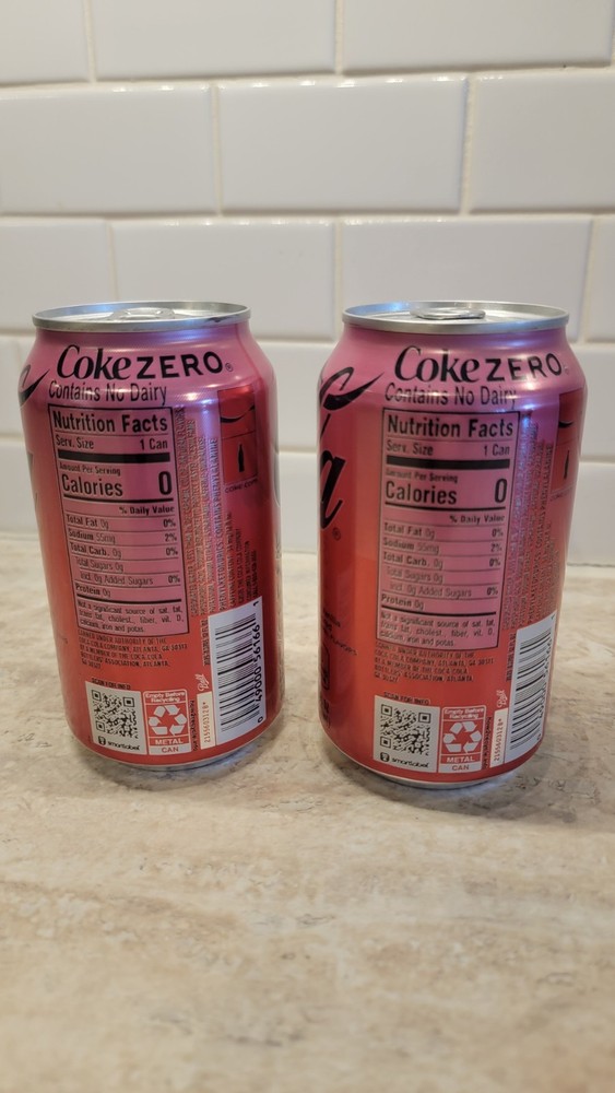 Limited Editon ZERO SUGAR Coca Cola CHERRY Float Vanilla Ice Cream Soda (2 Cans)