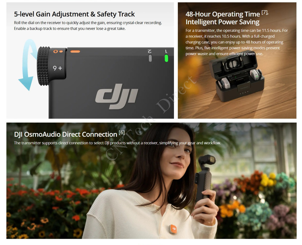 Original DJI Mic Mini 2 (2 TX + 1 RX + Charging Case) Universal Version