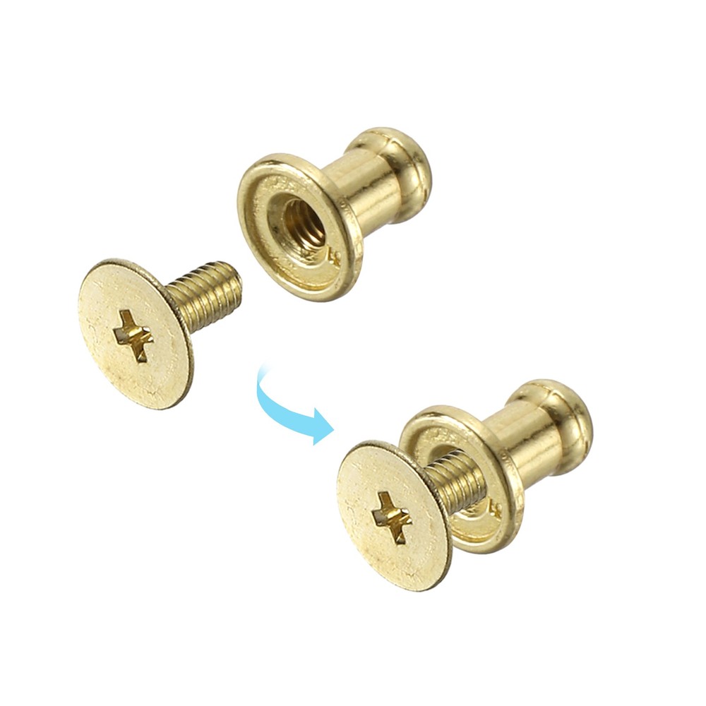 4mm Ball Head Stud Rivets Screw Back, 100Pack Button Nipple Rivet, 4 Colors