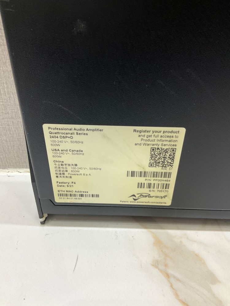 POWERSOFT QUATTROCANALI 2404 DSP+D PROFESSIONAL AUDIO AMPLIFIER