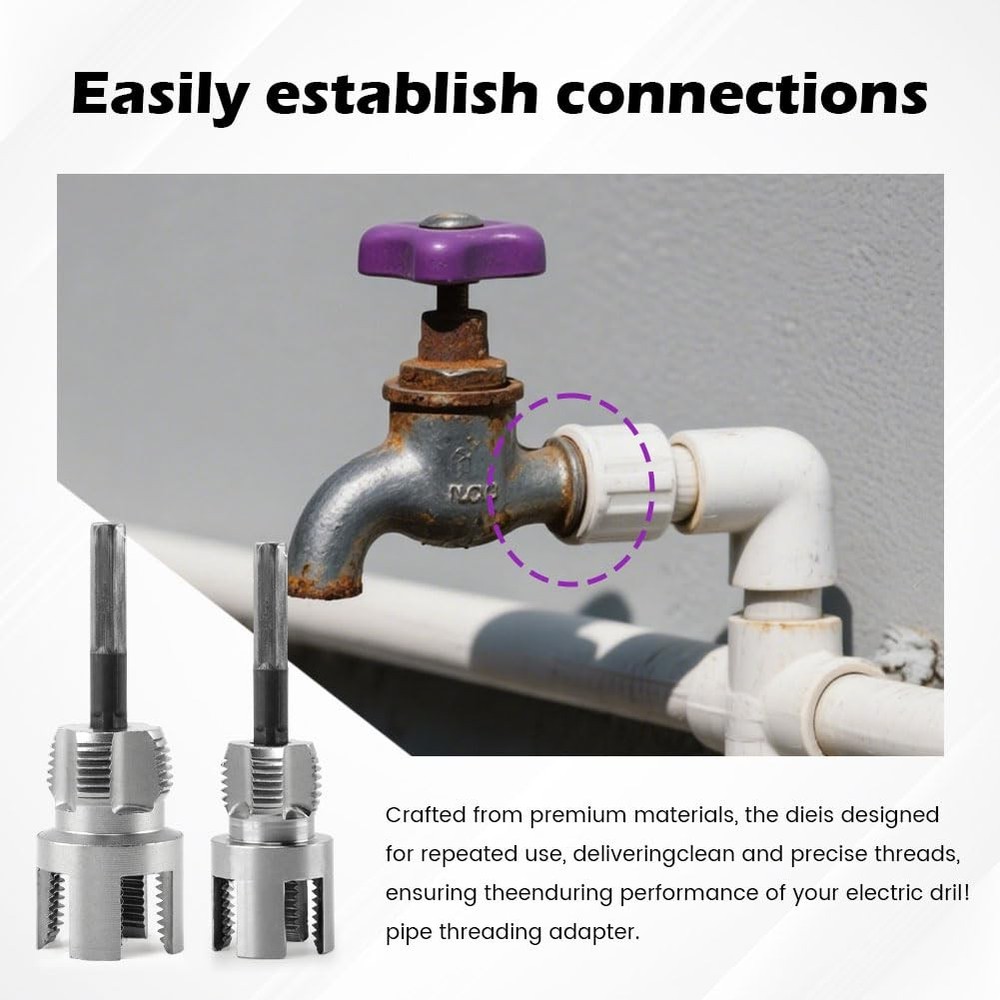 2X 1/2'' & 3/4'' Integrated Internal & External Pipe Threading Tool for PPR PVC