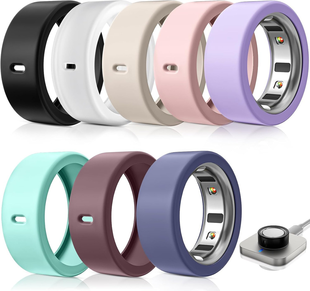 8 Pack Ring Protector Compatible with Oura Ring Gen 4/Oura Ring Gen 3, Silicone