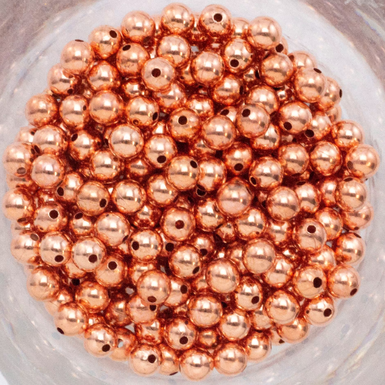 Copper Smooth Round Beads - Ready to Patina or Seal