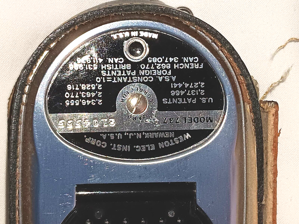 Weston Master III Exposure Meter in Leather Case Model 737