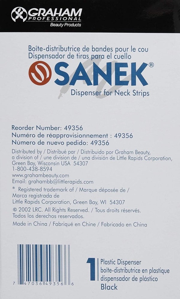 Efficient Sanek Dispenser for Neck Strips - Perfect for Professionals, 1 Count