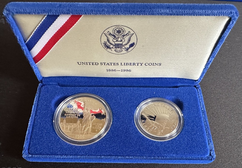 TWO U.S. Mint Liberty Proof Coin Sets – Three Coins Total