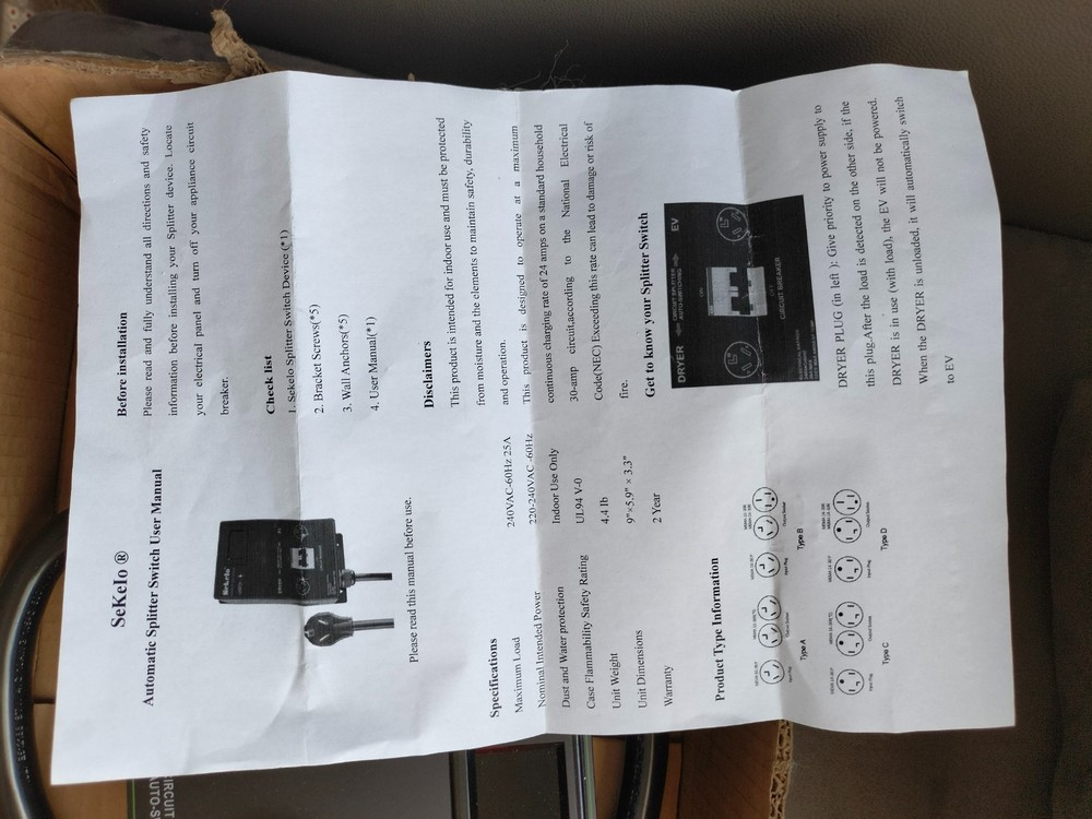 SEKELO ENERGY SOLUTION DRYER/ E.V. CHARGING OUTLET NEW