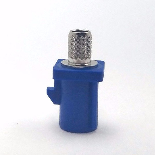 10pcs Auto Fakra Straight Plug Crimp for RG58 Key Code: C (Blue)