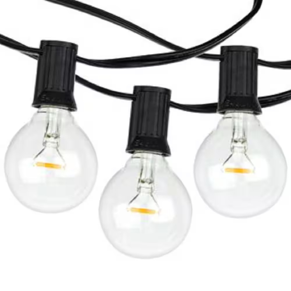 25-Light 25 Ft. Outdoor Plug-In Globe LED G40 Bulb String-Light