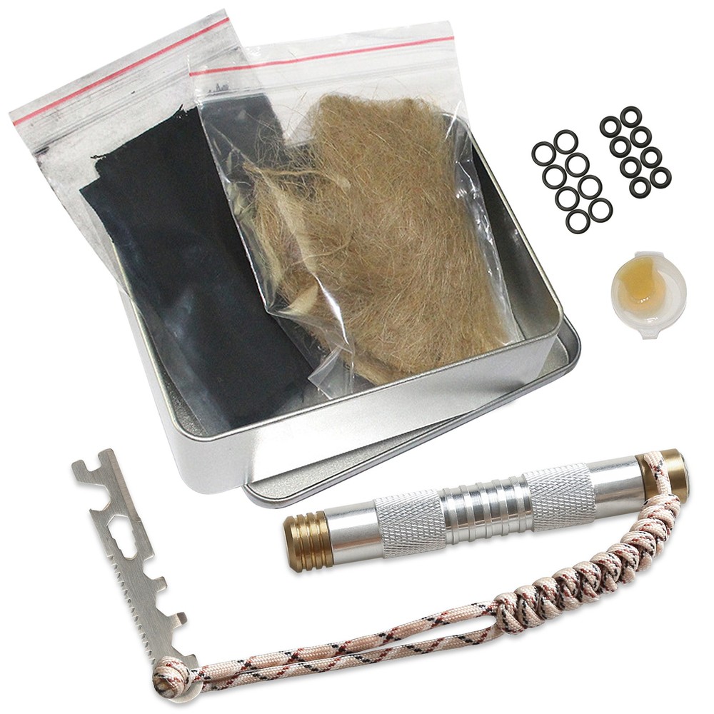 Piston Fire Starter Fire Starting Tool Kit With Compass Multifunctional TCQ DUDT