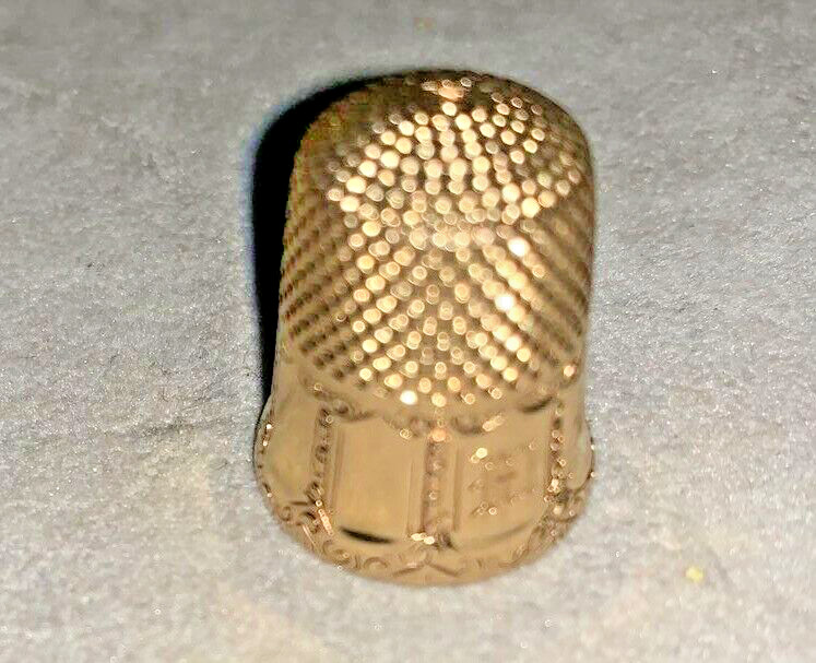 Antique Victorian 14kt Solid Yelow Gold Thimble