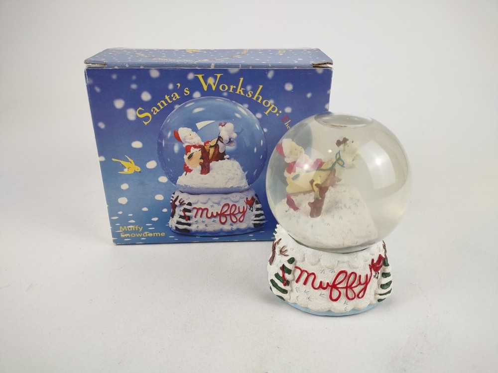 1994 Muffy Vanderbear snowdome Water Globe Santa’s Workshop