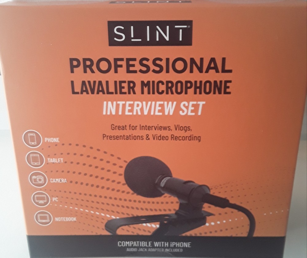 Slint Professional Lavalier iPhone Compatible Microphone Interview Set