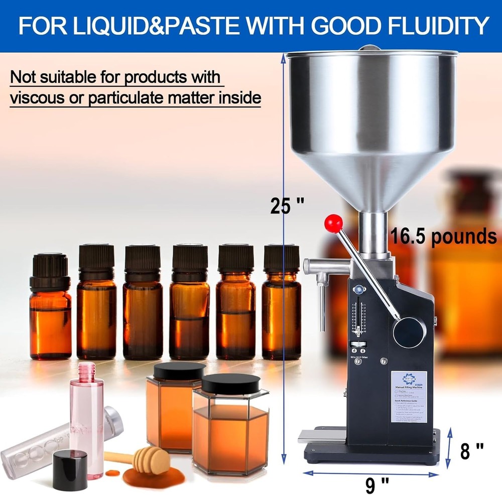 Efficient Manual Liquid and Paste Filling Machine 5-55ml - High Temp Resistant