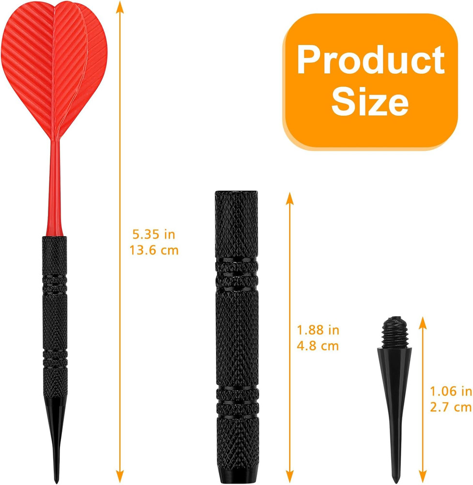Soft Tip Darts, Bar Dart, Plastic Tip Darts Set, Attach Extra 100 Black 2BA Repl