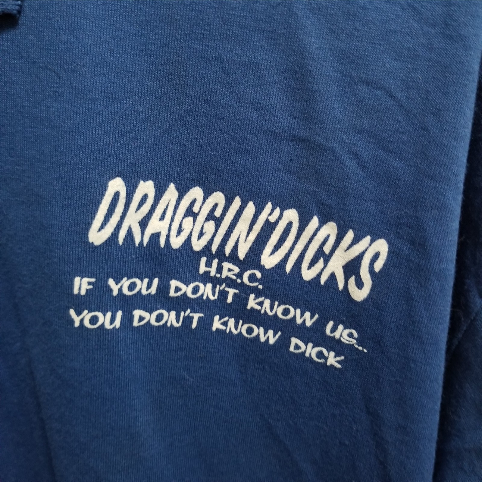 Draggin' Dicks Hot Rod Club Polo Shirt w/Member Names on Back SIZE XL Vintage