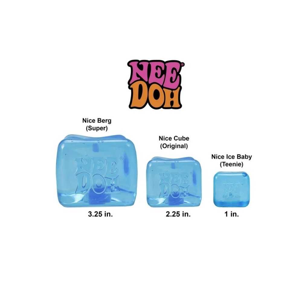 NIB VIRAL NeeDoh Nice Cube - Super Solid Squish! (Blue)- AUTHENTIC-Original sz