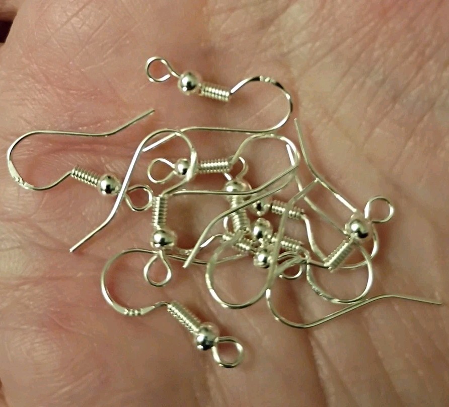 10pc (5Pr) Lot 925 Sterling Silver Filled Fish Hook Ear Wire Earrings Findings