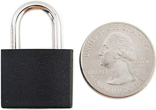 Small Mini Durable ABS Cover Solid Brass Body Individually Keyed Padlock 8pc BLK