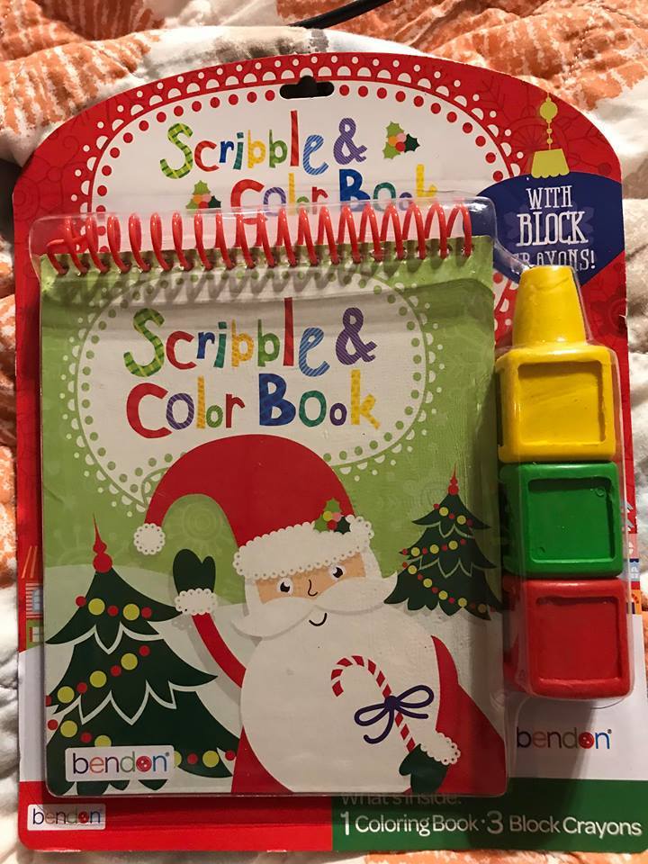 Multi Theme Bendon Christmas Scribble & Color Book with Block Crayons New Kids