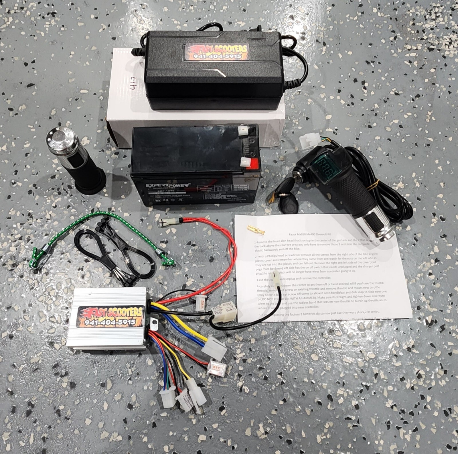 Razor Mx350 Mx400 - Throttle,Controller - PERFORMANCE KIT 36V Overvolt- Complete