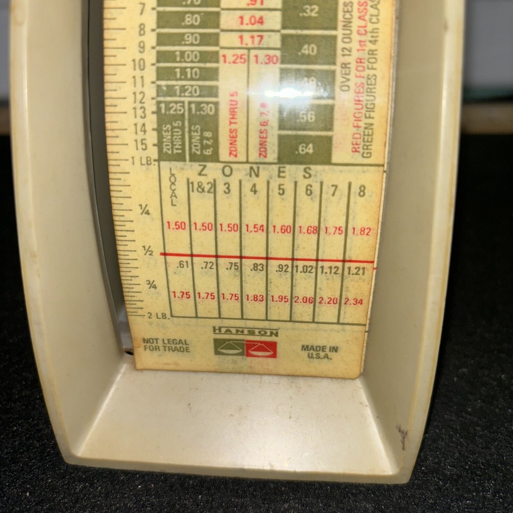 Vintage Hanson US Postal Scale Model 1546 May 1971. Working & Accurate.