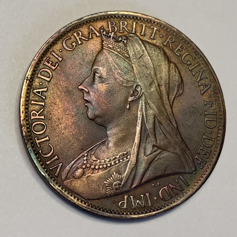 1901 Great Britain One Penny Coin