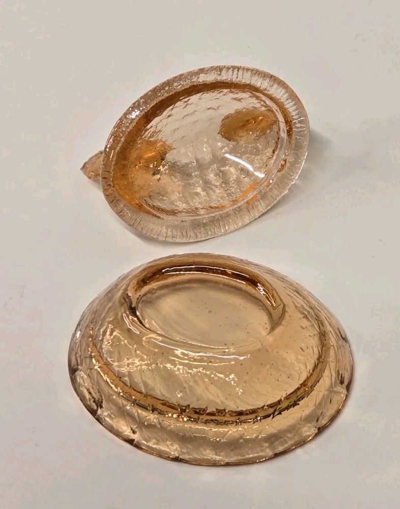 Mini Hen Chick on Nest Amber Salt Cellar