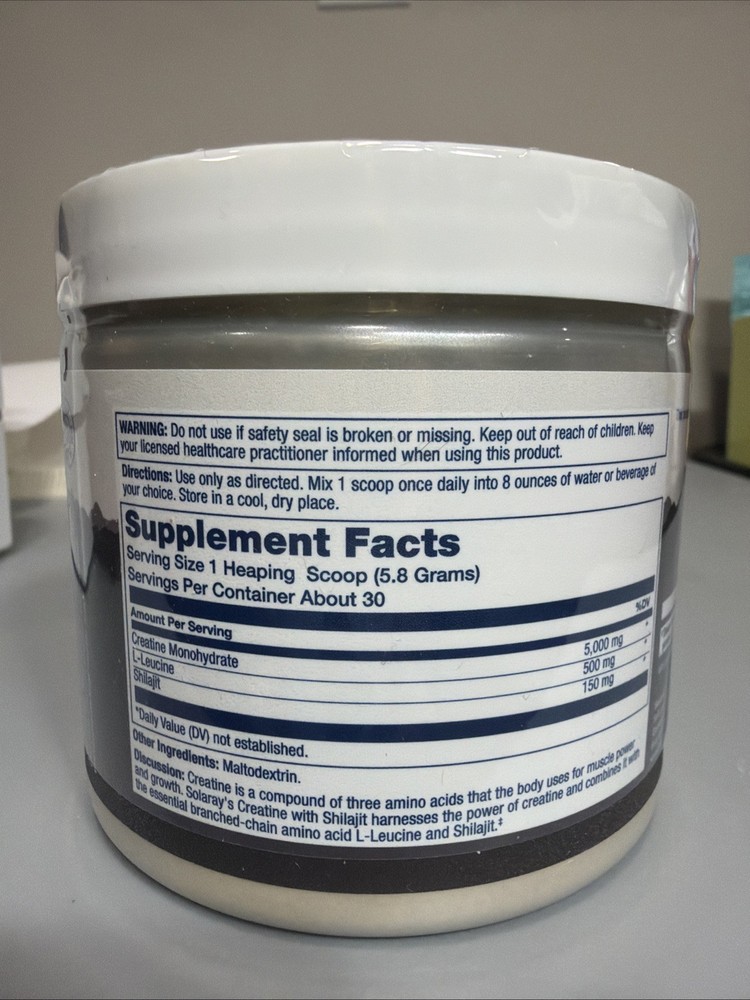 Solaray Creatine With Shilajit 6.1oz 173G