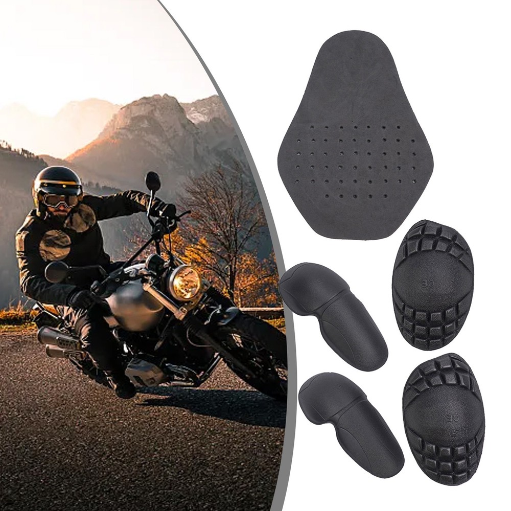 5 Pcs Motorcycle Bike Riding Jacket Back Elbow Shoulder Armour Insert-Protector