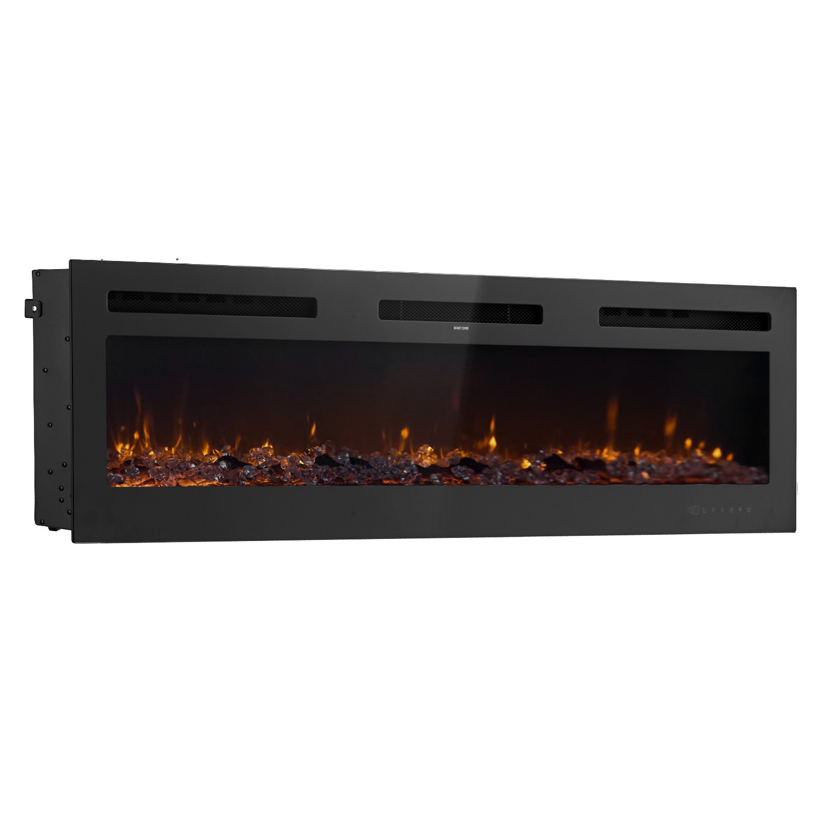 Uimoso 72-Inch Wall-Mounted & Recessed Electric Fireplace with Remote, 1500W