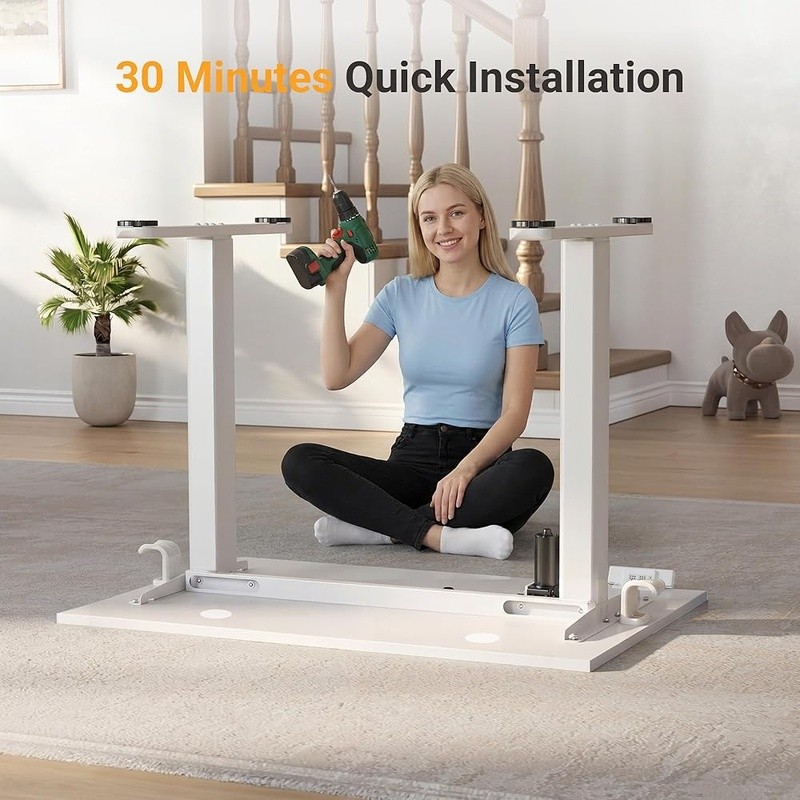 Electric Height Adjustable Desk Ergonomic Standing Workstation Memory Presets US