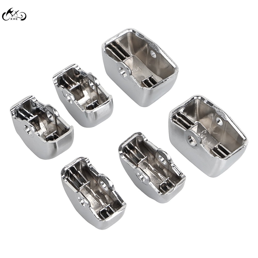 Chrome Hand Control Switch Housing Button Cap For Harley Softail Dyna Sportster