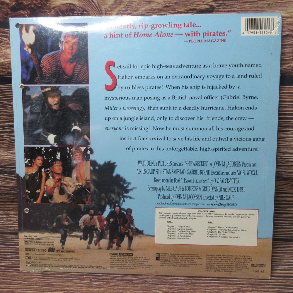 Shipwrecked - LaserDisc - Sealed - Disney
